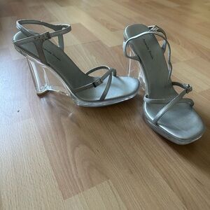 Amanda Smith Silver Strappy Heels